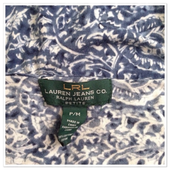 Lauren Ralph Lauren paisley print top size PM - Picture 4 of 6